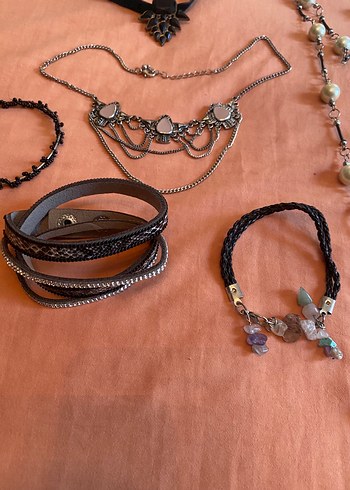 İşlemeli Boncuklu Bohem Kadın Takı Seti - Görsel 2