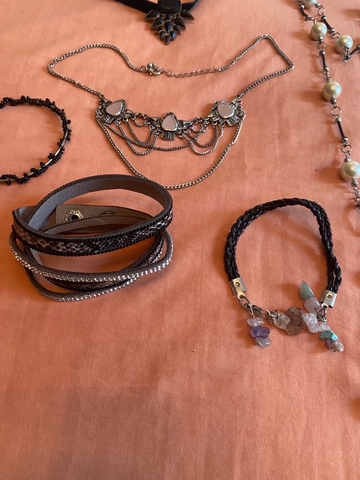 İşlemeli Boncuklu Bohem Kadın Takı Seti - Görsel 2