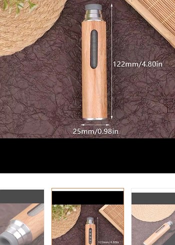 Bej Renkli Ahşap Görünümlü sigara küllüğü - Görsel 2