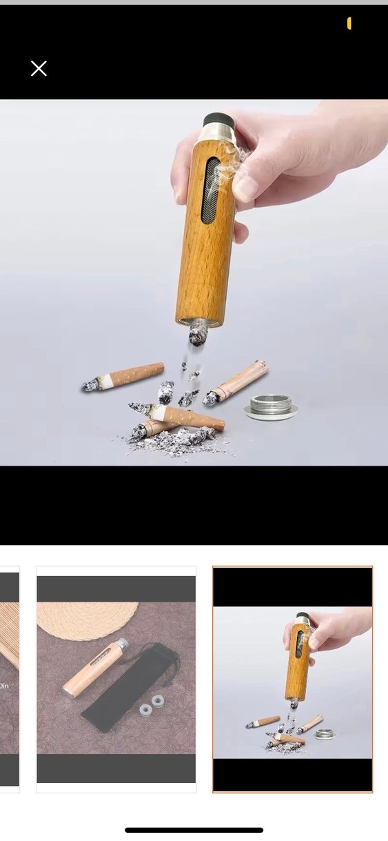 Bej Renkli Ahşap Görünümlü sigara küllüğü - Görsel 3