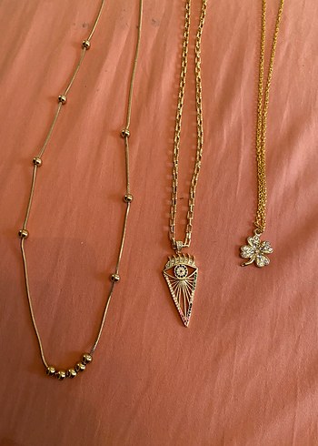 Zincir Uzun Altın Gold takı seti - Görsel 2