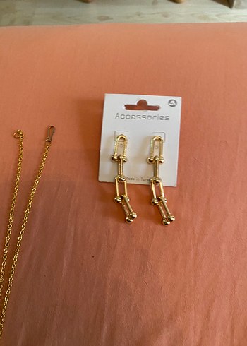 Zincir Uzun Altın Gold takı seti - Görsel 3