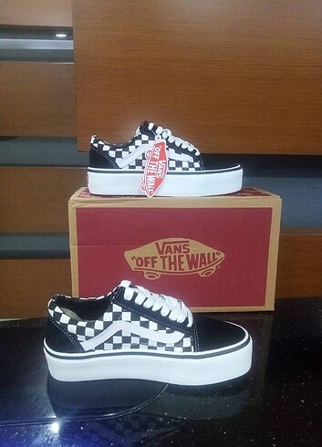 Vans Old Skool damalı platform 