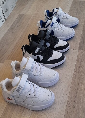 31 Beden siyah Renk Nike Court çoçuk spor ayakkabı