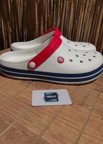 Crocs Erkek Beyaz Terlik Velcro Bantlı
