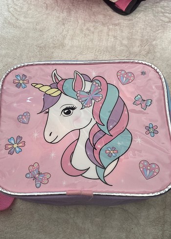 Beden Pembe Unicorn Desenli Çocuk Okul Çantası