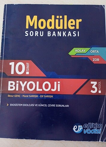 Eğitim Vadisi Yayınları 10.Sınıf Biyoloji Modüler Soru Bankası 