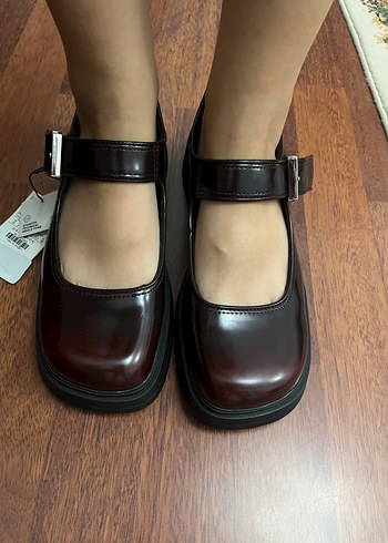 Vişne Çürüğü ZARA Platform Mary Jane Klasik Kadın Ayakkabı