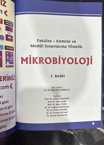 Beden Renk TUSDATA Mikrobiyoloji Kitabı Son Baskı Çiziksiz