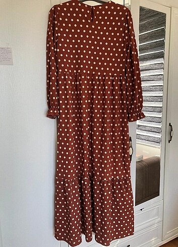 36 Beden kahverengi Renk Kadın günlük elbise