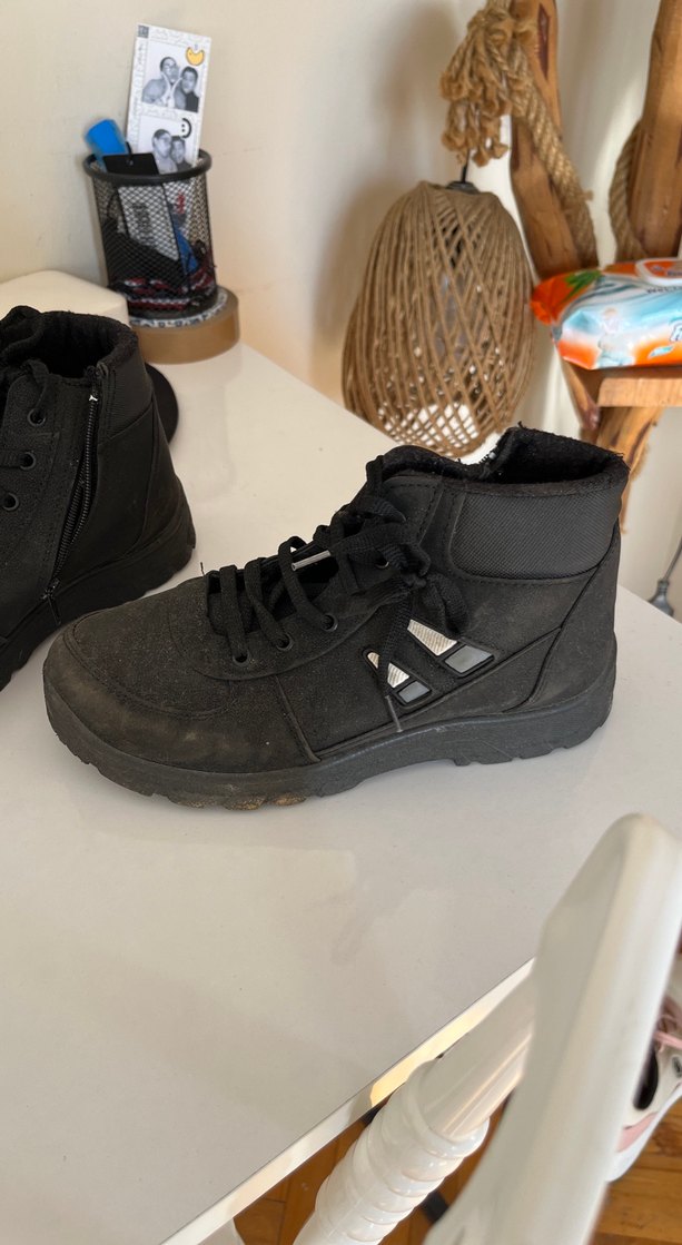 Siyah Erkek Spor Ayakkabı Bağcıkları - Görsel 2