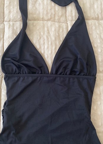 Siyah V Yaka Drapeli Kadın Büstiyer - Görsel 5