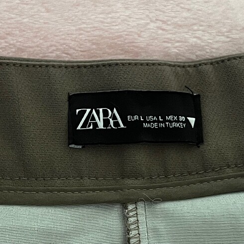l Beden Zara L Beden Mini Etek Arkası Şort
