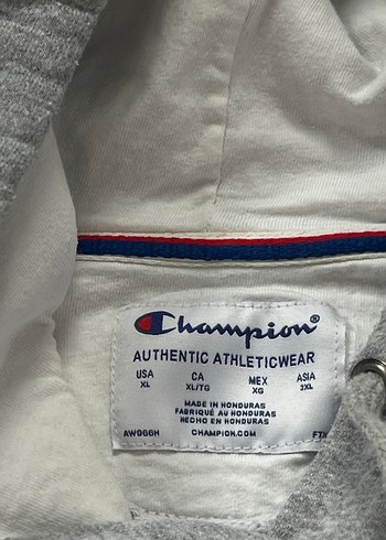 xl Beden gri Renk Gri Kapüşonlu XL Champion Sweatshirt/Hoodie