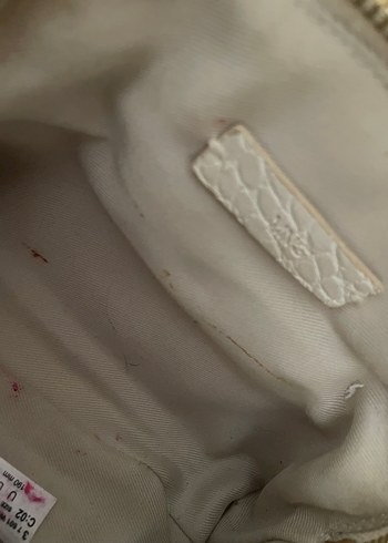 Mango Krem Yılan Derisi Desenli Deri Kadın Çanta - Görsel 2