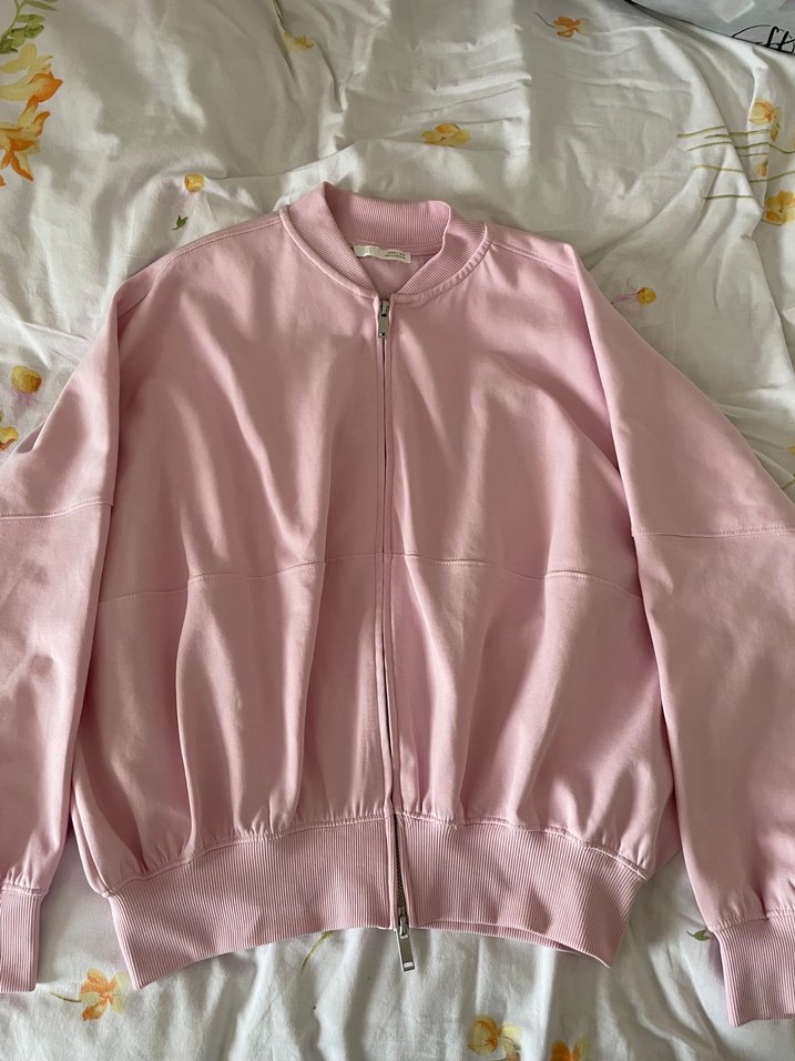 Zara Pembe İnterlok Bomber Ceket - Görsel 2