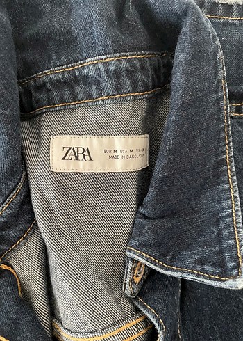 Zara Kadın Lacivert Denim Tulum - Görsel 3