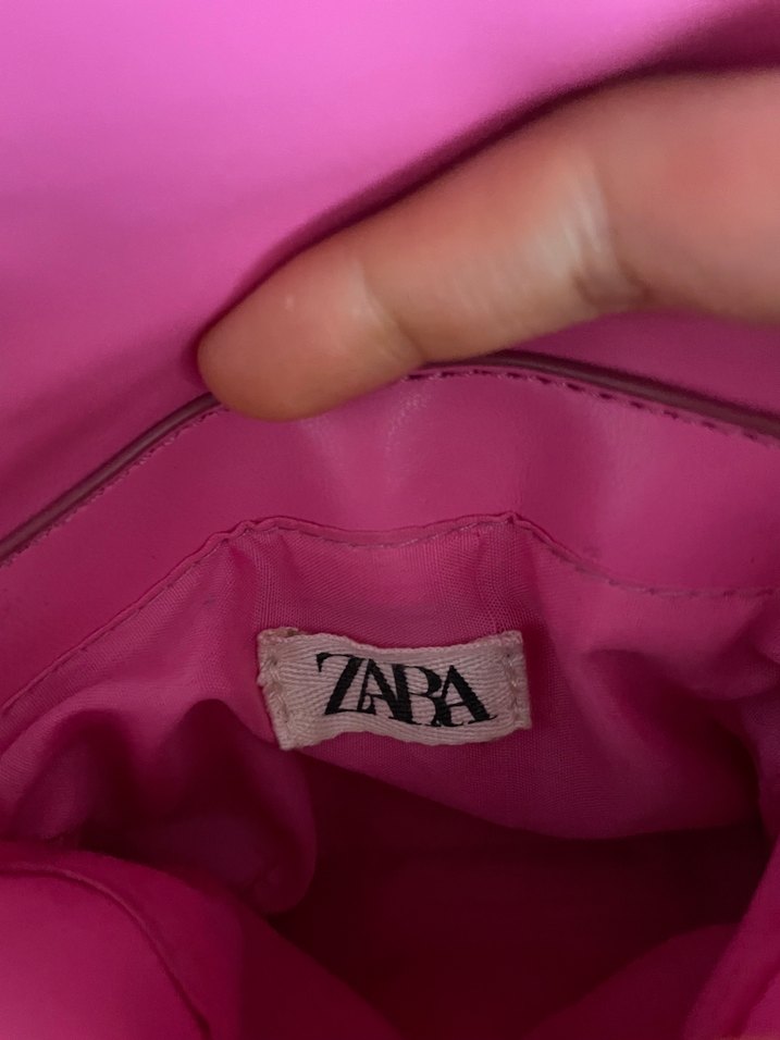 Zara pembe mini çanta - Görsel 2