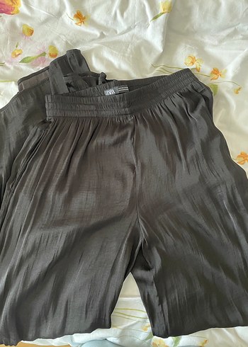 Zara Kadın siyah saten Pantolon - Görsel 4