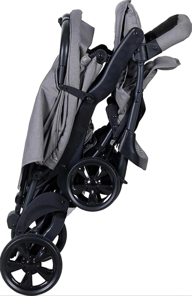 Gri Çiftli Bebek Arabası - Görsel 2