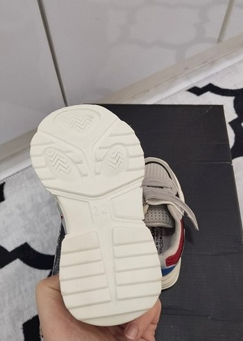 Gri Erkek Çocuk Spor Ayakkabısı Velcro - Görsel 6