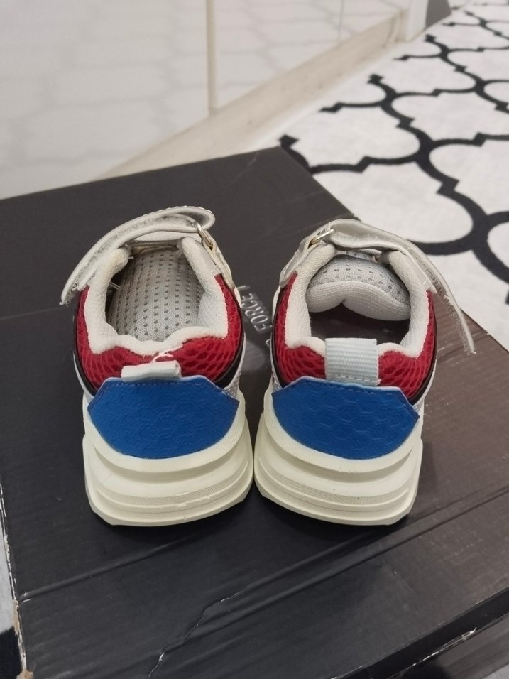 Gri Erkek Çocuk Spor Ayakkabısı Velcro - Görsel 4