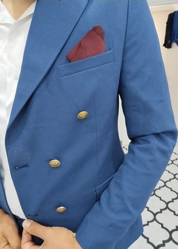 Klasik Lacivert İki Düğmeli Erkek Takım Elbise - Görsel 6