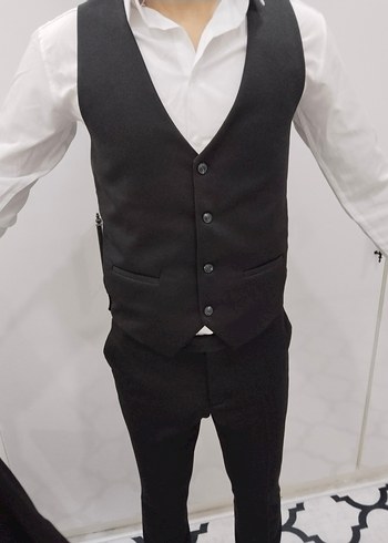 Gri Erkek Normal Kesim Takım Elbise - Görsel 5