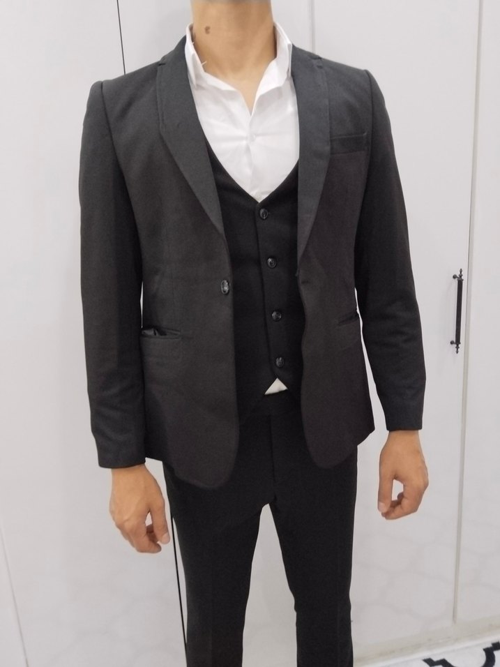Gri Erkek Normal Kesim Takım Elbise - Görsel 2
