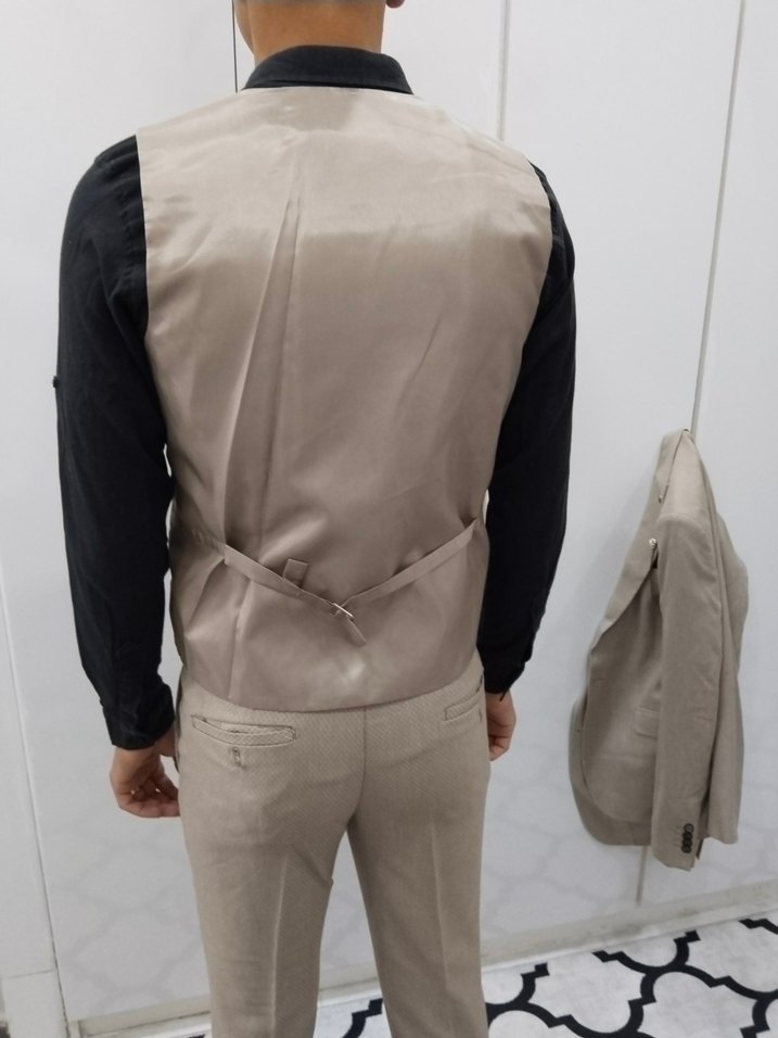Bej Regular Fit Erkek Takım Elbise - Görsel 4