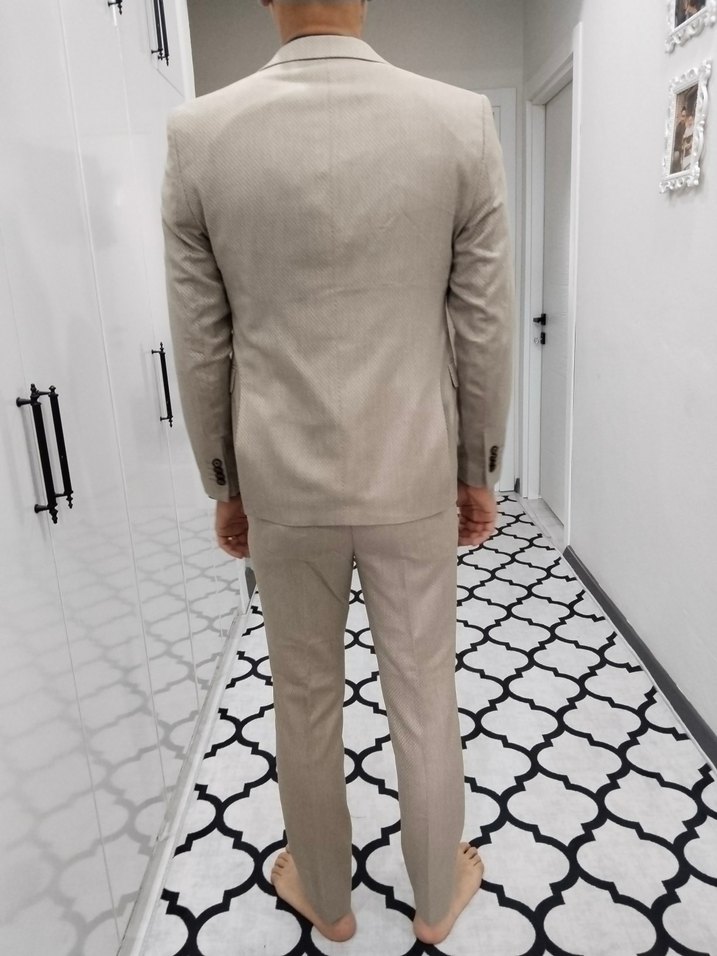 Bej Regular Fit Erkek Takım Elbise - Görsel 5