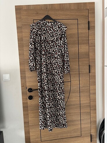 Tesettür Leopar elbise