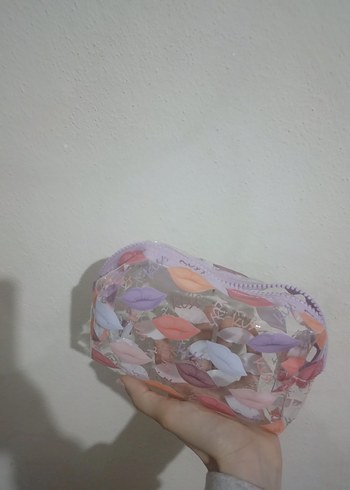 Pastel Renkli Payetli Kadın Makyaj Çantası - Görsel 2