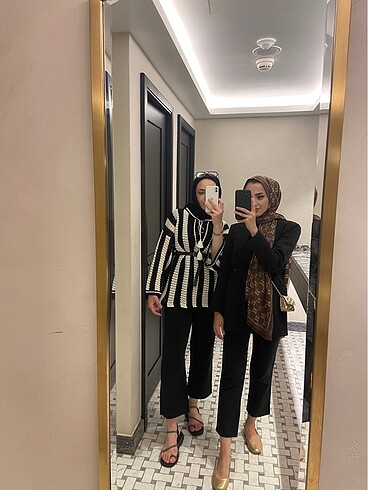 diğer Beden siyah Renk Çizgili Triko