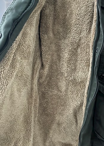 Kadın Haki Midi Boy Düğmeli mont - Görsel 4