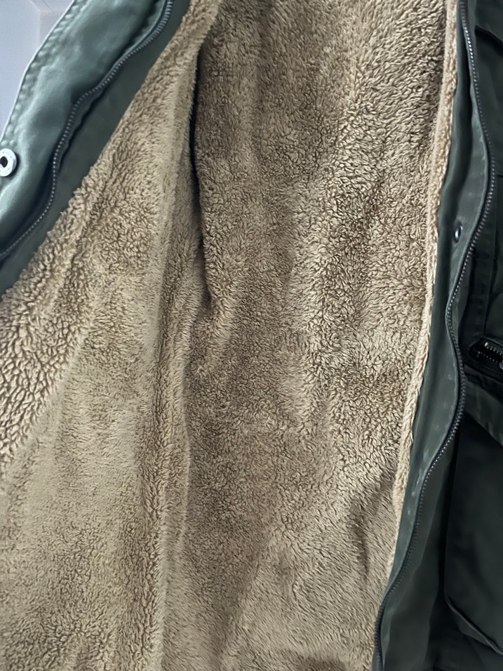 Kadın Haki Midi Boy Düğmeli mont - Görsel 4