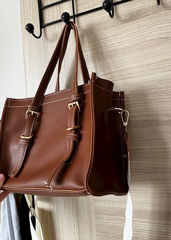 Kahverengi Deri Kadın Çanta - Görsel 2