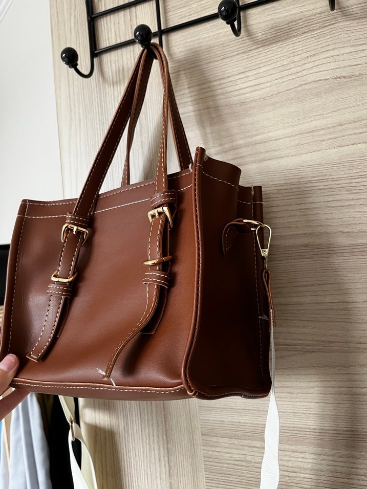 Kahverengi Deri Kadın Çanta - Görsel 2