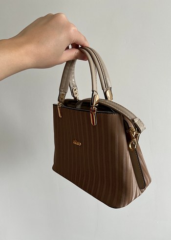 Bej Deri Pilili Kadın Çanta - Görsel 2