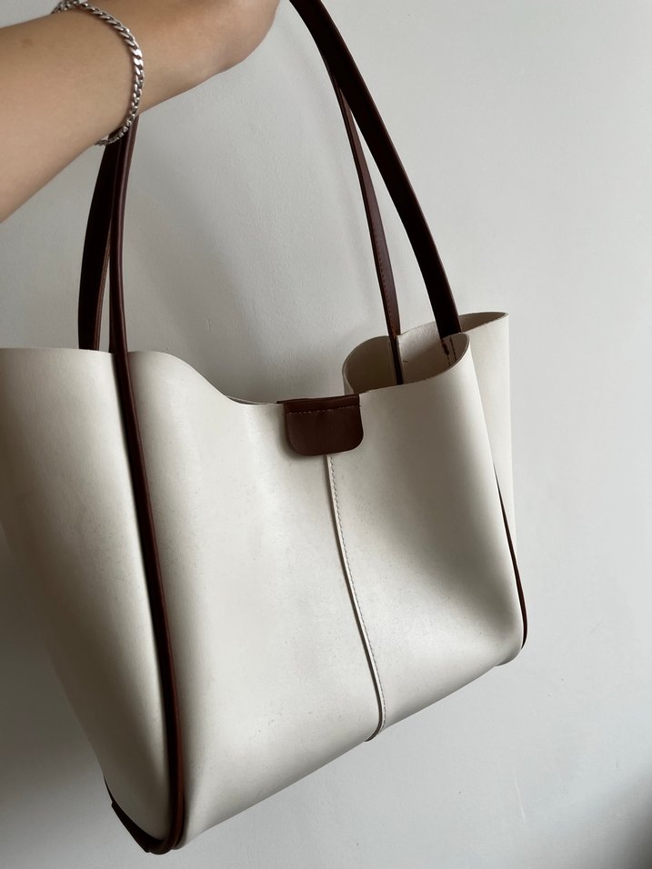 Beyaz Deri Kadın Çanta - DENSLA - Görsel 2