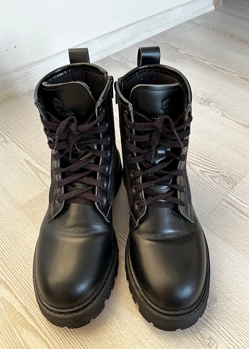 Lumberjack Harrison erkek Siyah Deri bot - Görsel 2