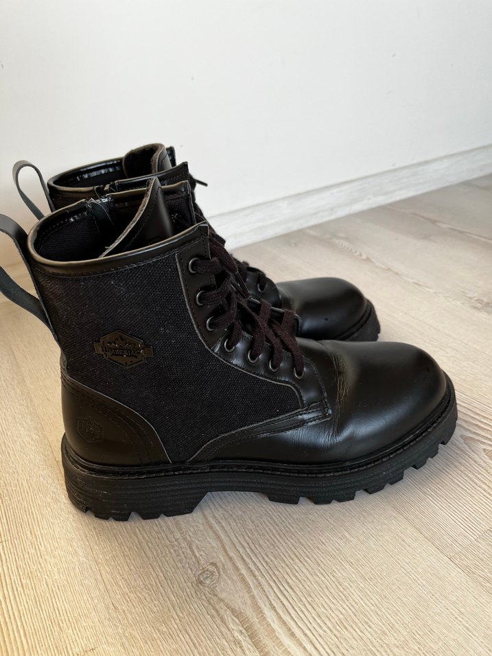 Lumberjack Harrison erkek Siyah Deri bot - Görsel 3