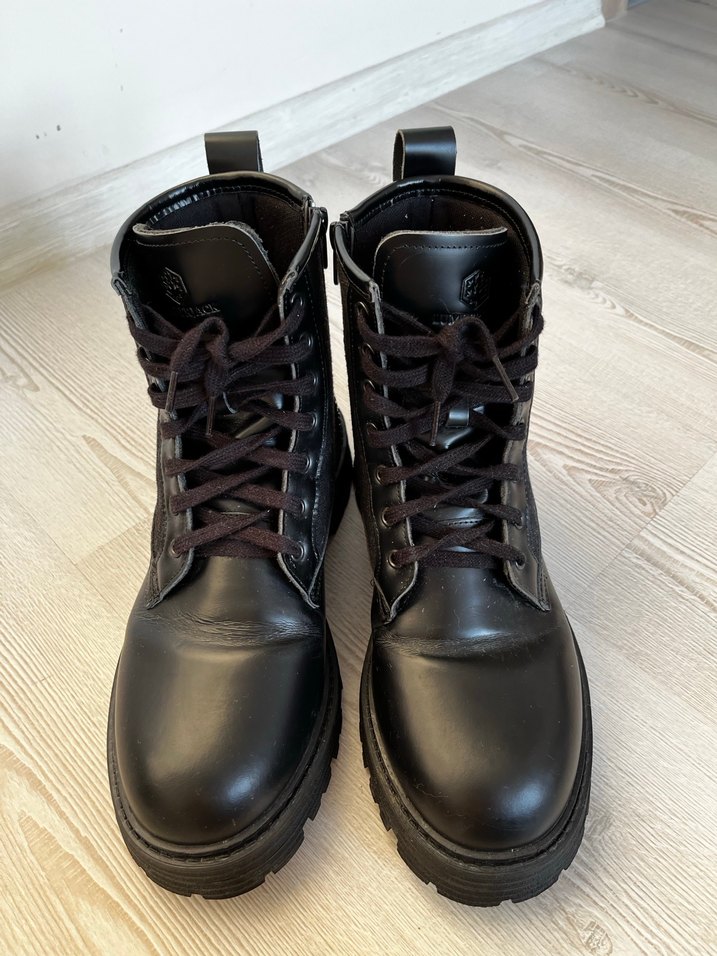 Lumberjack Harrison erkek Siyah Deri bot - Görsel 2