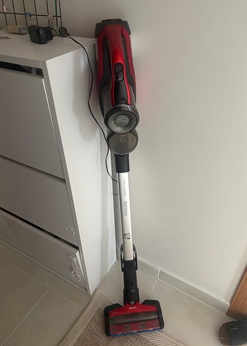 Philips Xc7043/01 Kırmızı Şarjlı Dikey Süpürge - Görsel 2