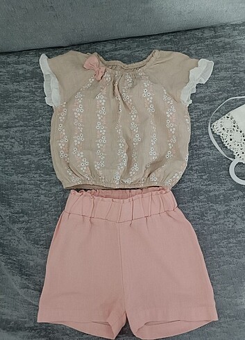 Bebek kız takım pantolon 6-9 aylık 
