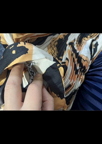 Kahverengi Piliseli Uzun Bohem Elbise - Görsel 3