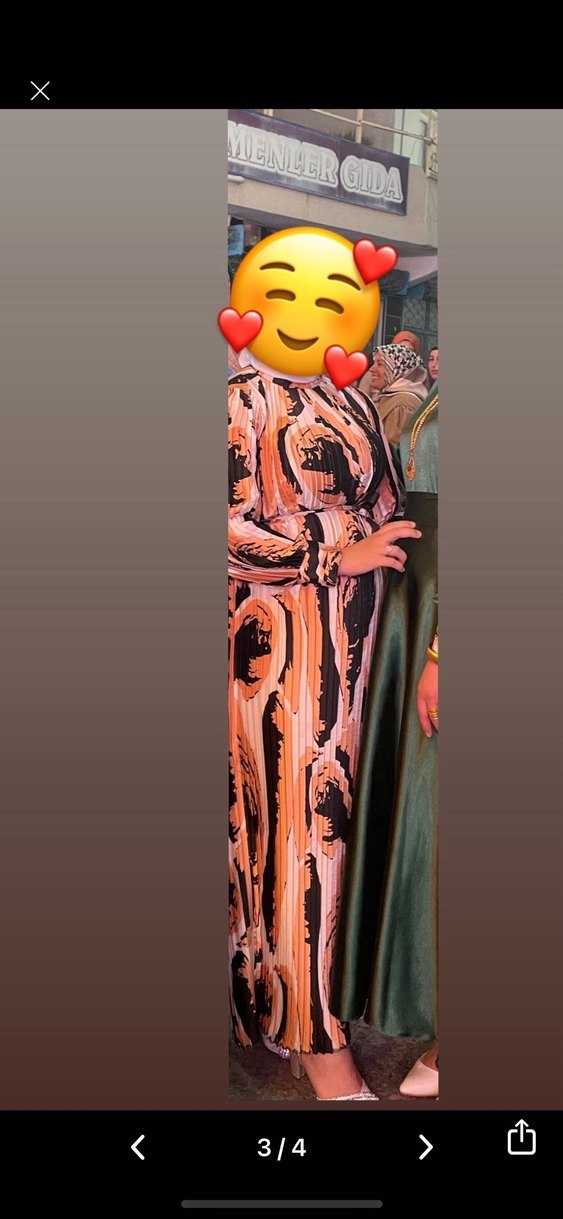 Kahverengi Piliseli Uzun Bohem Elbise - Görsel 2