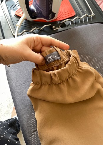 Uzun Bej Kadın Takım, Yüksek Yakalı, Dökümlü - Görsel 4