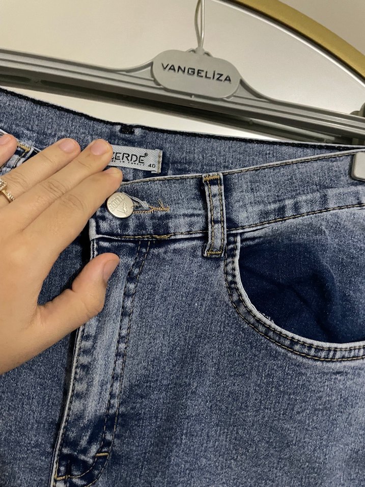 Kadın Mavi Kot Uzun Etek - Görsel 3