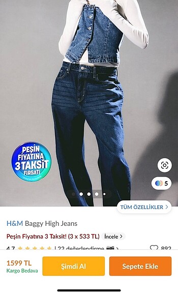 h&m baggy jean